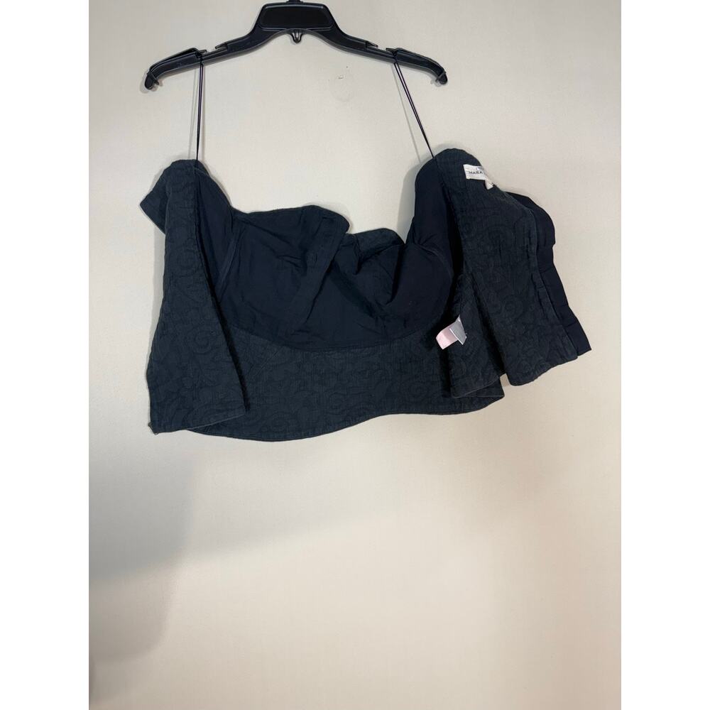 Mara Hoffman Angela black strapless Top Size 10 - Picture 7 of 7